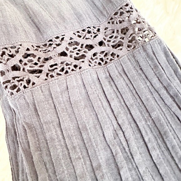 American Eagle Navy Blue Top Blouse Shirt Eyelet detail Size Small - Picture 9 of 13